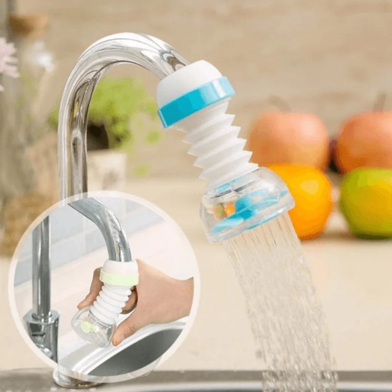 Rotating Turbo Faucet Attachment – 360° Flexible Water Spray Nozzle & Kitchen Sink Tap Extender
