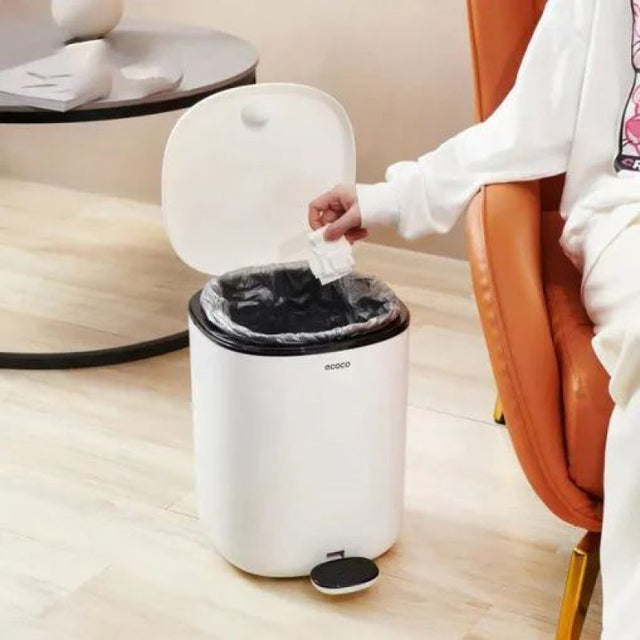 ECOCO Pedal Garbage Can – Upgrade Style Foot-Operated Waste Bin with Modern Lid