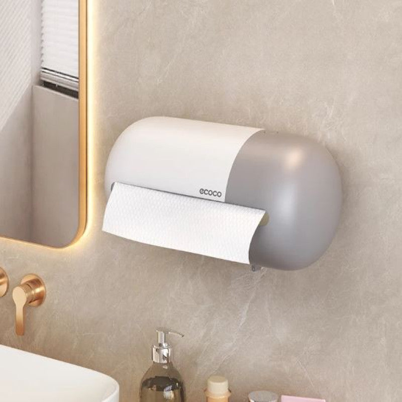 ECOCO Wall-Mounted Tissue Holder – Modern Toilet Paper Dispenser & Bathroom Tissue Organizer