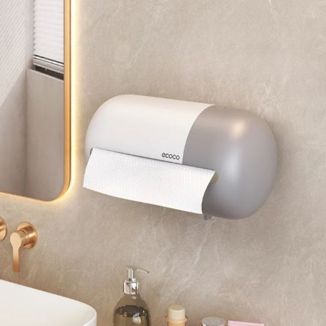 ECOCO Wall-Mounted Tissue Holder – Modern Toilet Paper Dispenser & Bathroom Tissue Organizer