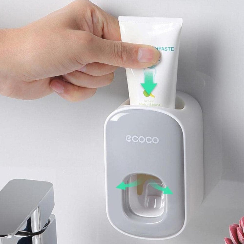 ECOCO Automatic Toothpaste Dispenser – Wall-Mounted Touchless Toothpaste Holder & Bathroom Organizer