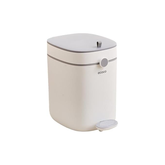 ECOCO Pedal Garbage Can – Upgrade Style Foot-Operated Waste Bin with Modern Lid