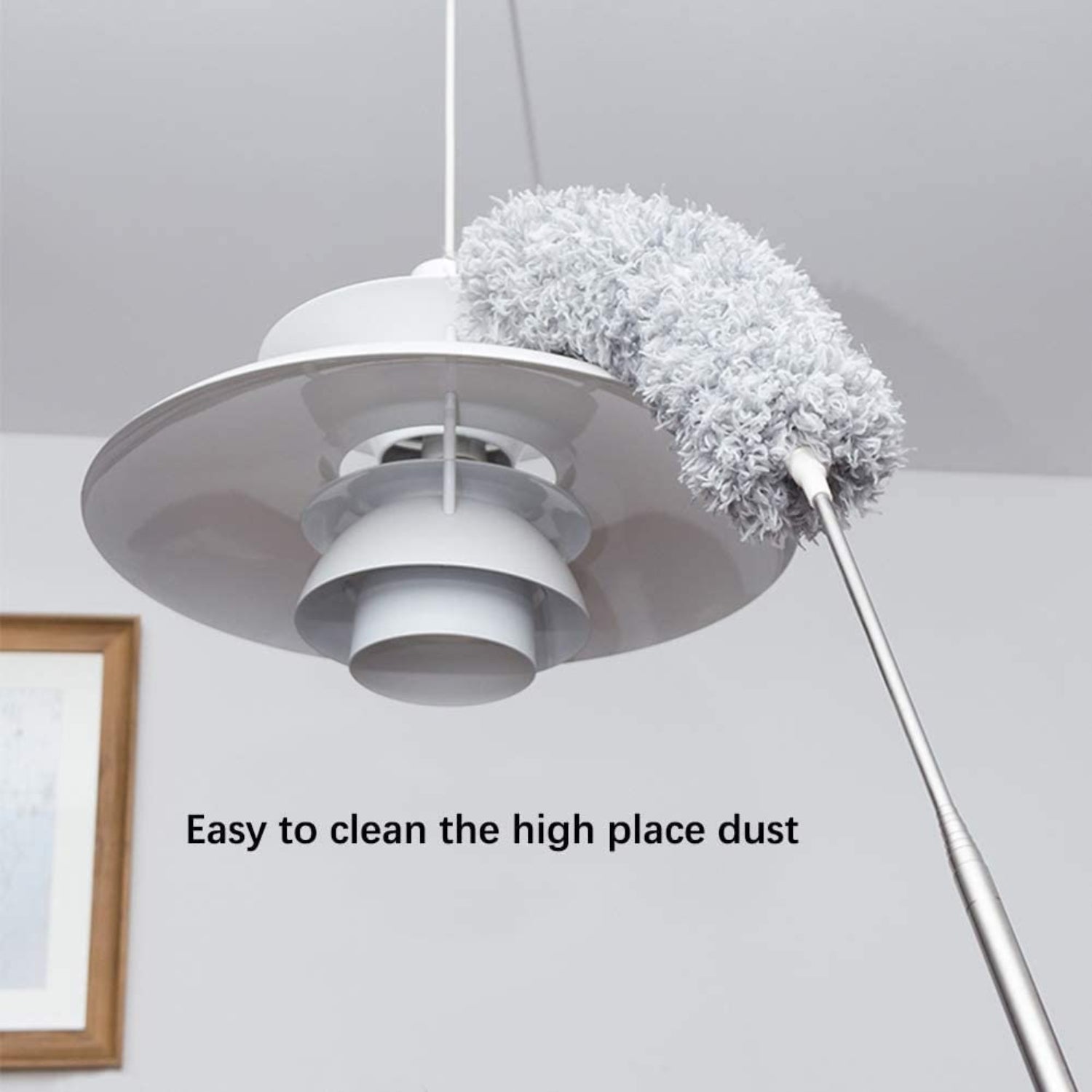 2.8m Microfiber Duster with Telescopic Stainless Steel Pipe –  Perfect for Ceiling, Fans, and Furniture Cleaning