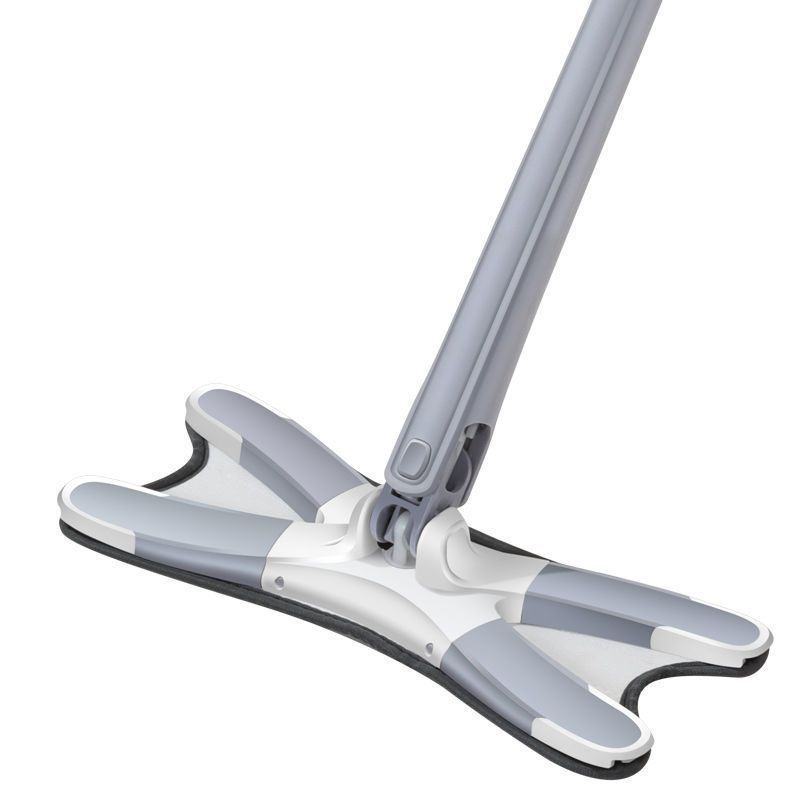 Zidello Aurora X-Shape Rotating Microfiber Floor Mop – Self-Wringing (Random Colors)