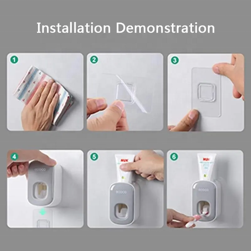 ECOCO Automatic Toothpaste Dispenser – Wall-Mounted Touchless Toothpaste Holder & Bathroom Organizer