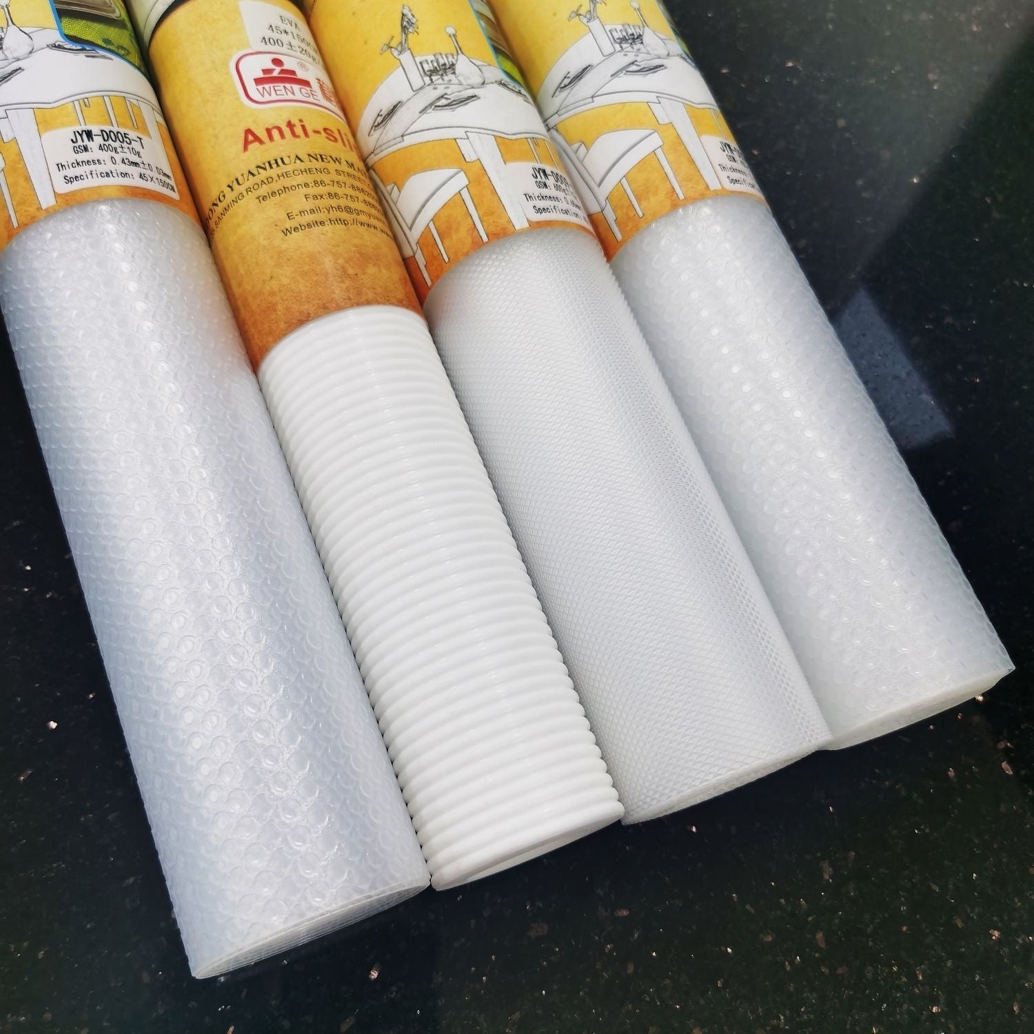 Anti-Slip Drawer and Fridge Mat - PVC Sheet Roll (45cm x 150cm) for Cabinets, Shelves, and Refrigerators