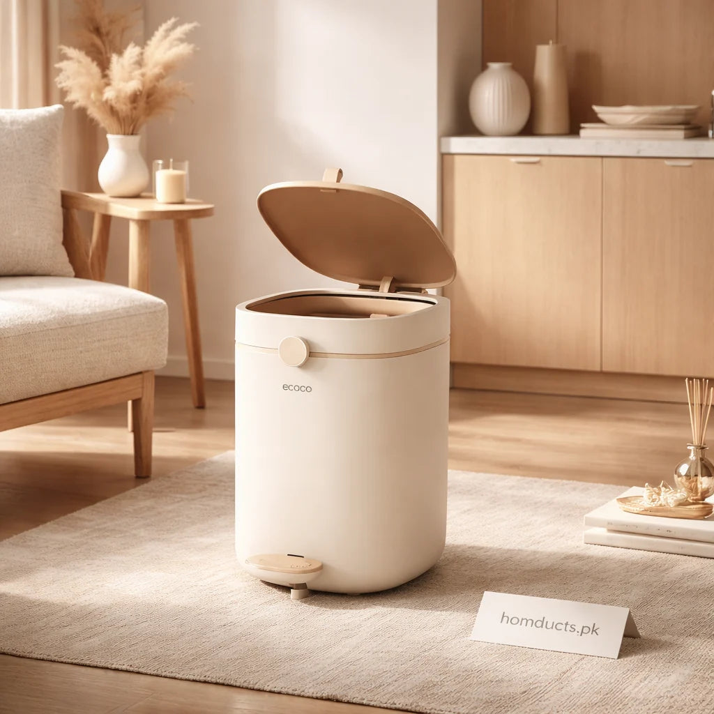 ECOCO Pedal Garbage Can – Upgrade Style Foot-Operated Waste Bin with Modern Lid