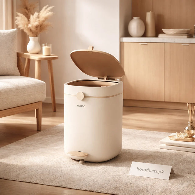 ECOCO Pedal Garbage Can – Upgrade Style Foot-Operated Waste Bin with Modern Lid