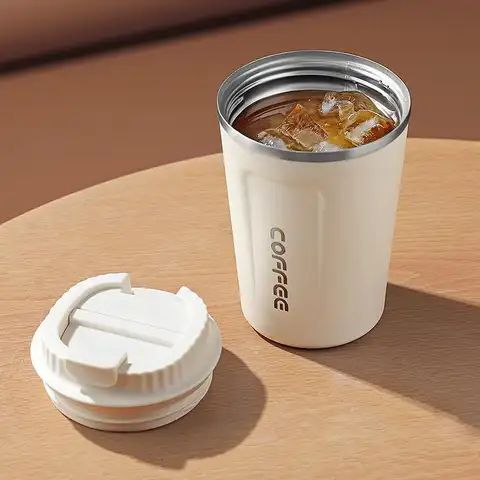 Stainless Steel Travel Coffee Mug – Insulated Reusable Coffee Tumbler with Secure Lid