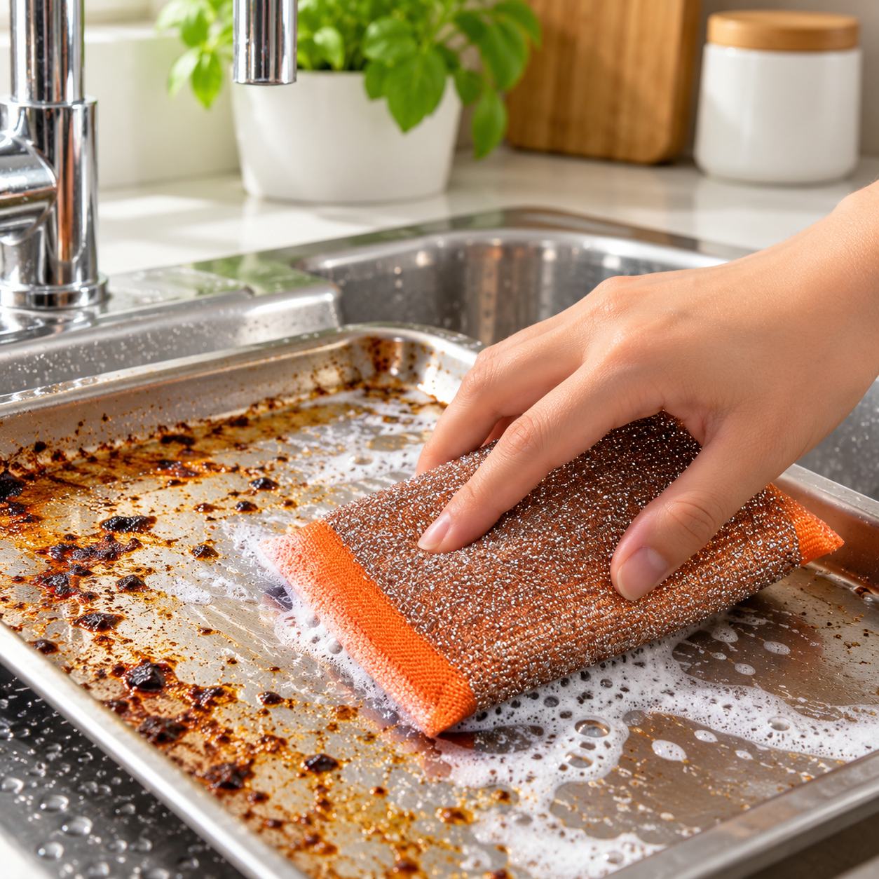 Zidello Stainless Steel Cleaning Sponge - (Pack of 4)