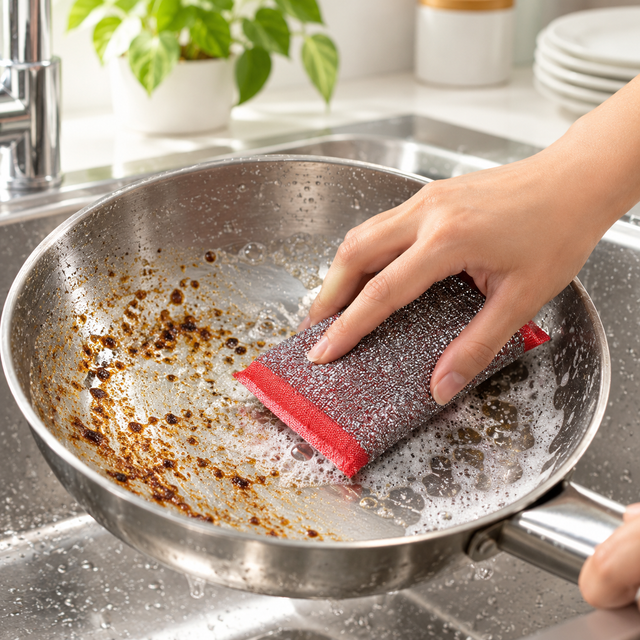 Zidello Stainless Steel Cleaning Sponge - (Pack of 4)