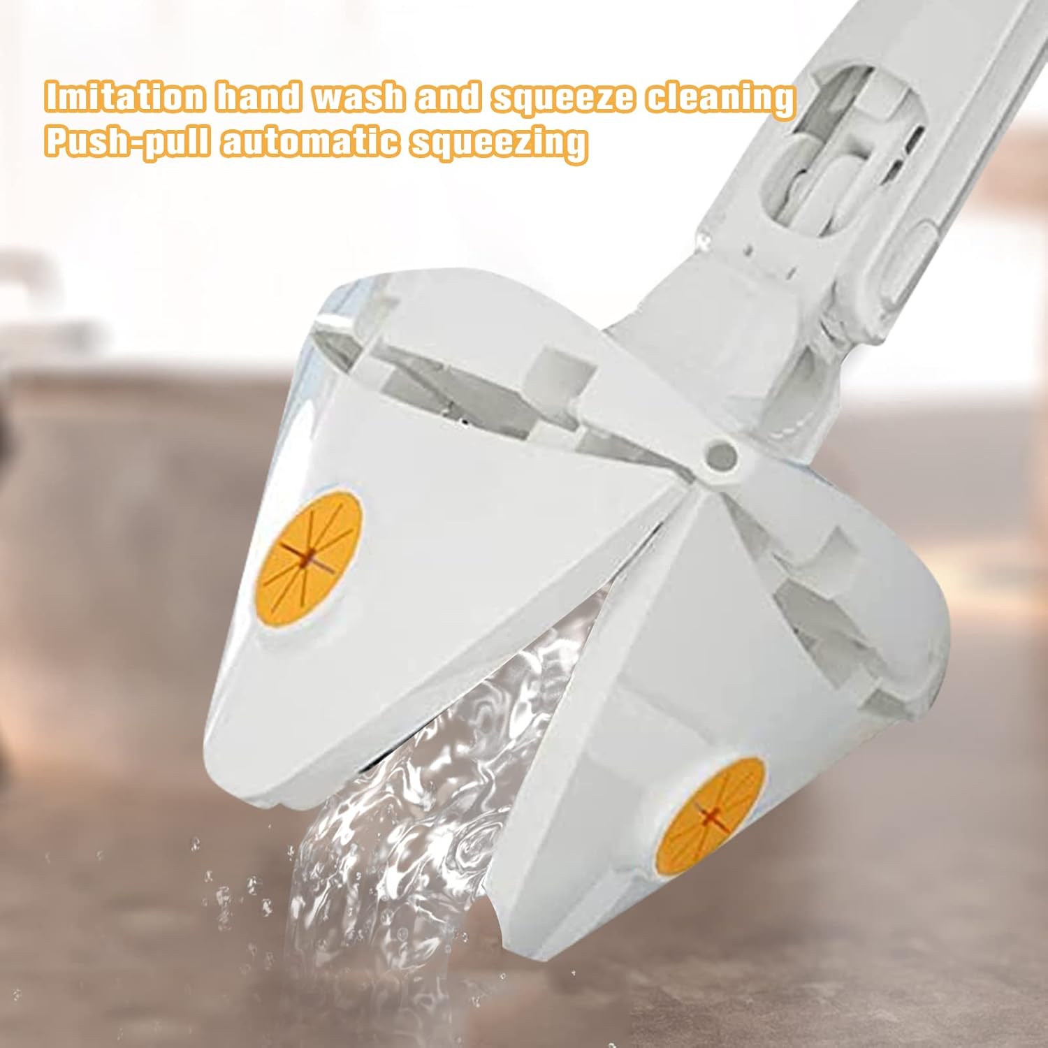 Zidello Triangle Microfiber Mop – Self-Wringing Floor Dust Mop for Home Cleaning