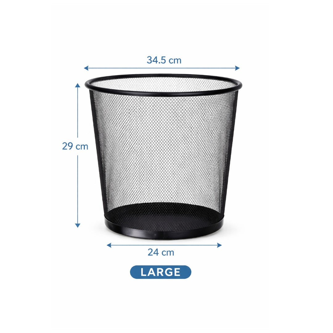 Zidello compact metal mesh dustbin for home and office, lightweight and durable waste bin