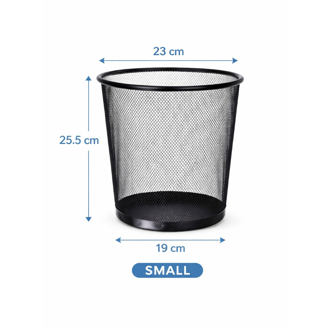 Zidello compact metal mesh dustbin for home and office, lightweight and durable waste bin