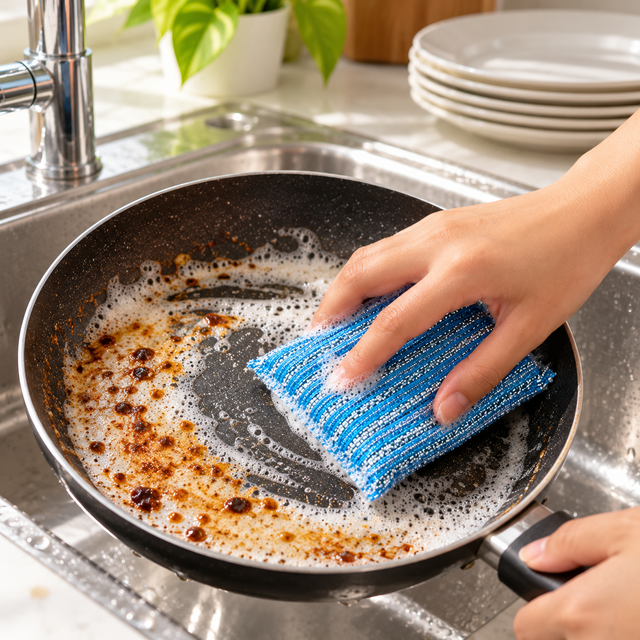 Zidello Pro Cleaning Sponge – Multi-Purpose Scrubbing Sponge for Dishes, Pots & Pans (Pack of 4)
