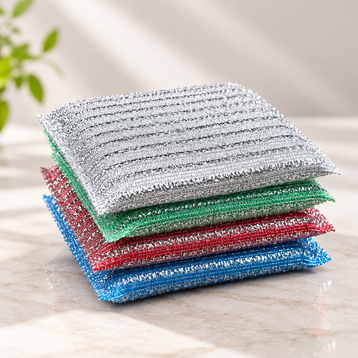 Zidello Pro Cleaning Sponge – Multi-Purpose Scrubbing Sponge for Dishes, Pots & Pans (Pack of 4)