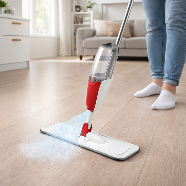 Zidello Heavy-Duty Spray Mop | Durable Flat Mop for Tiles, Marble & Wooden Floors