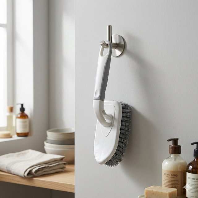 Zidello Long Handle Cleaning Brush for Tiles & Basin – Heavy Duty Scrubber with Ergonomic Grip & Durable Bristles