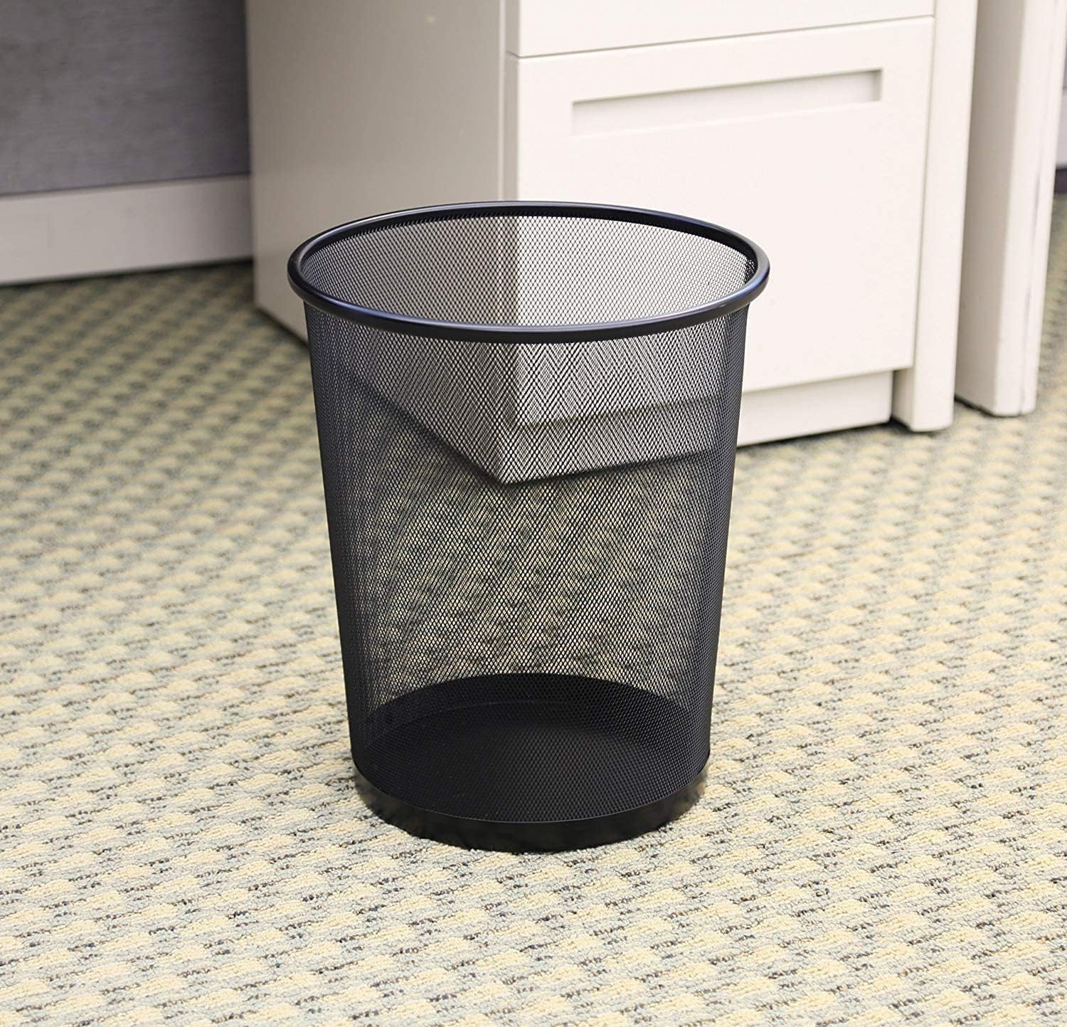 Zidello compact metal mesh dustbin for home and office, lightweight and durable waste bin
