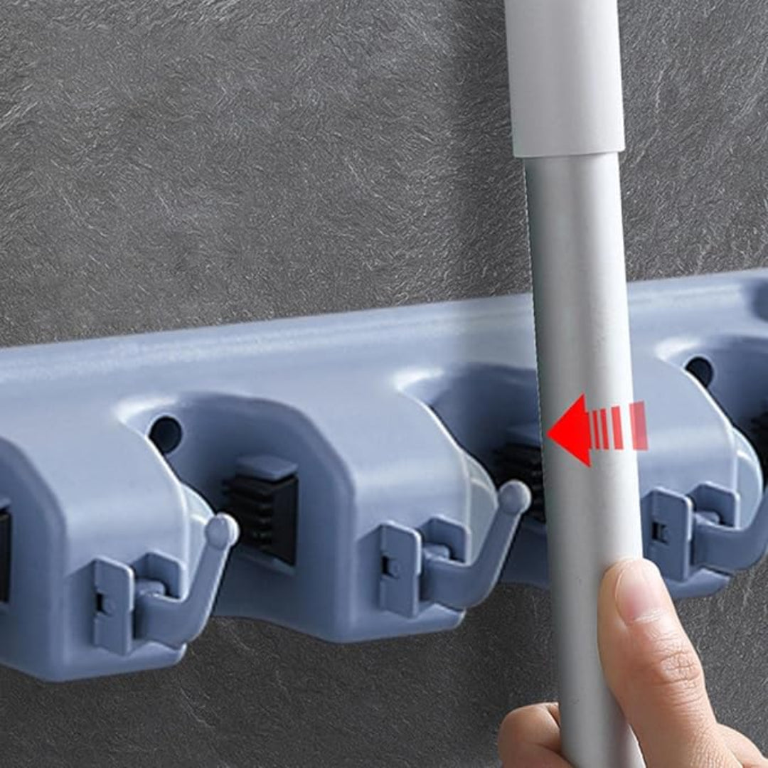 Organize your cleaning tools with Zidello wall-mounted mop and broom holder