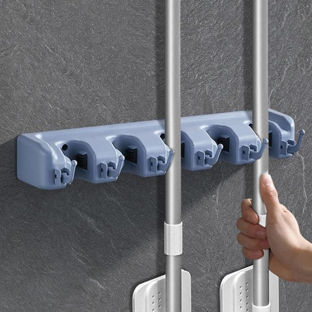 Organize your cleaning tools with Zidello wall-mounted mop and broom holder