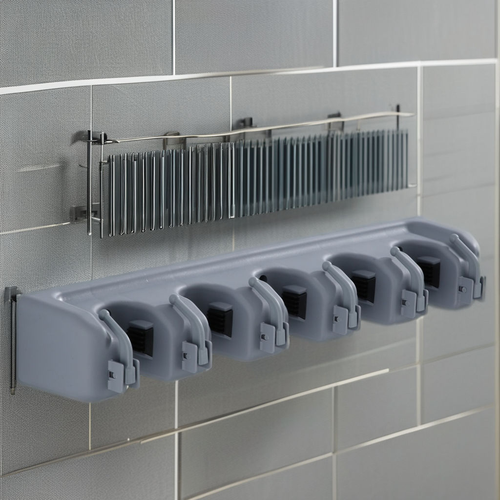 Organize your cleaning tools with Zidello wall-mounted mop and broom holder