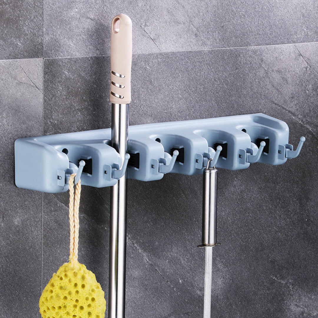 Organize your cleaning tools with Zidello wall-mounted mop and broom holder