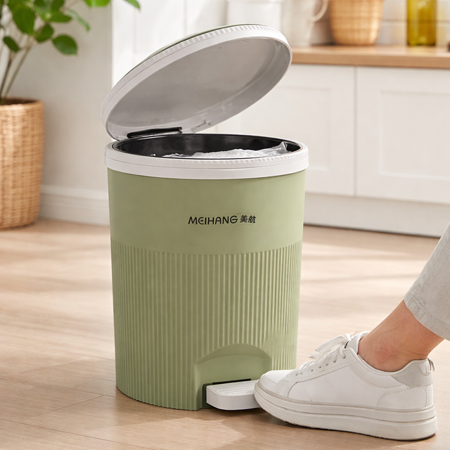 Zidello Soft Closing Padel Dustbin - Cylindrical Design