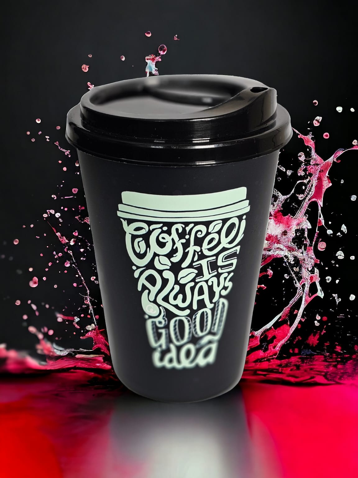 black coffee cup
