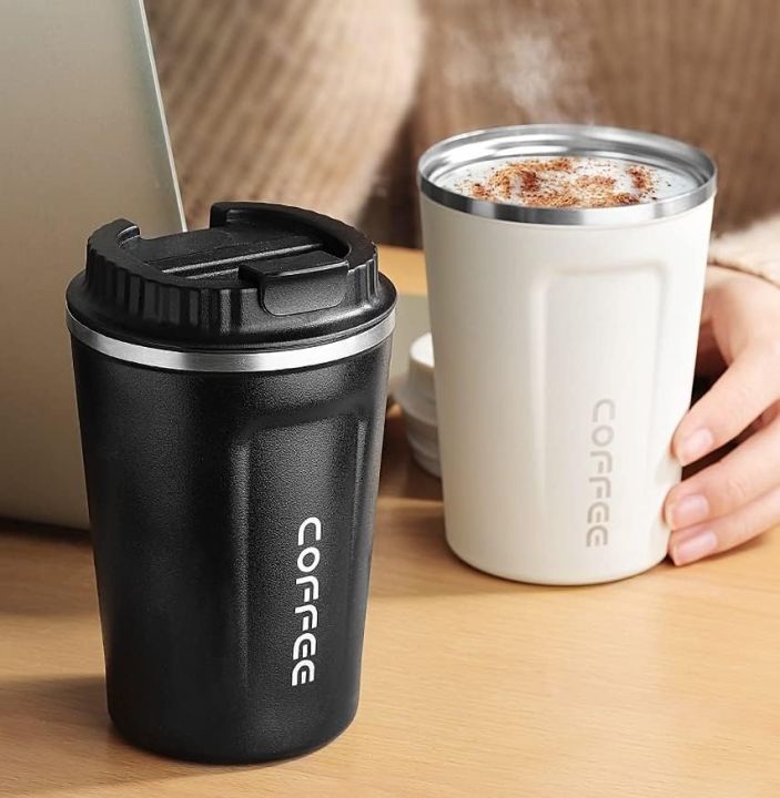 Stainless Steel Travel Coffee Mug – Insulated Reusable Coffee Tumbler with Secure Lid