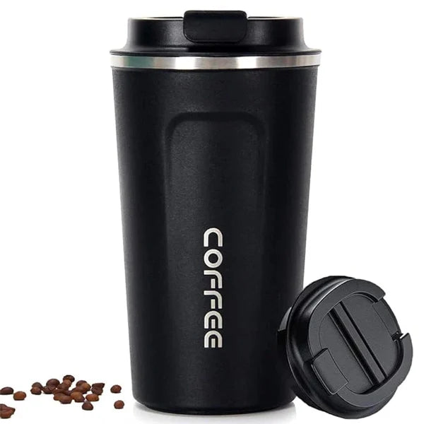 Stainless Steel Travel Coffee Mug – Insulated Reusable Coffee Tumbler with Secure Lid