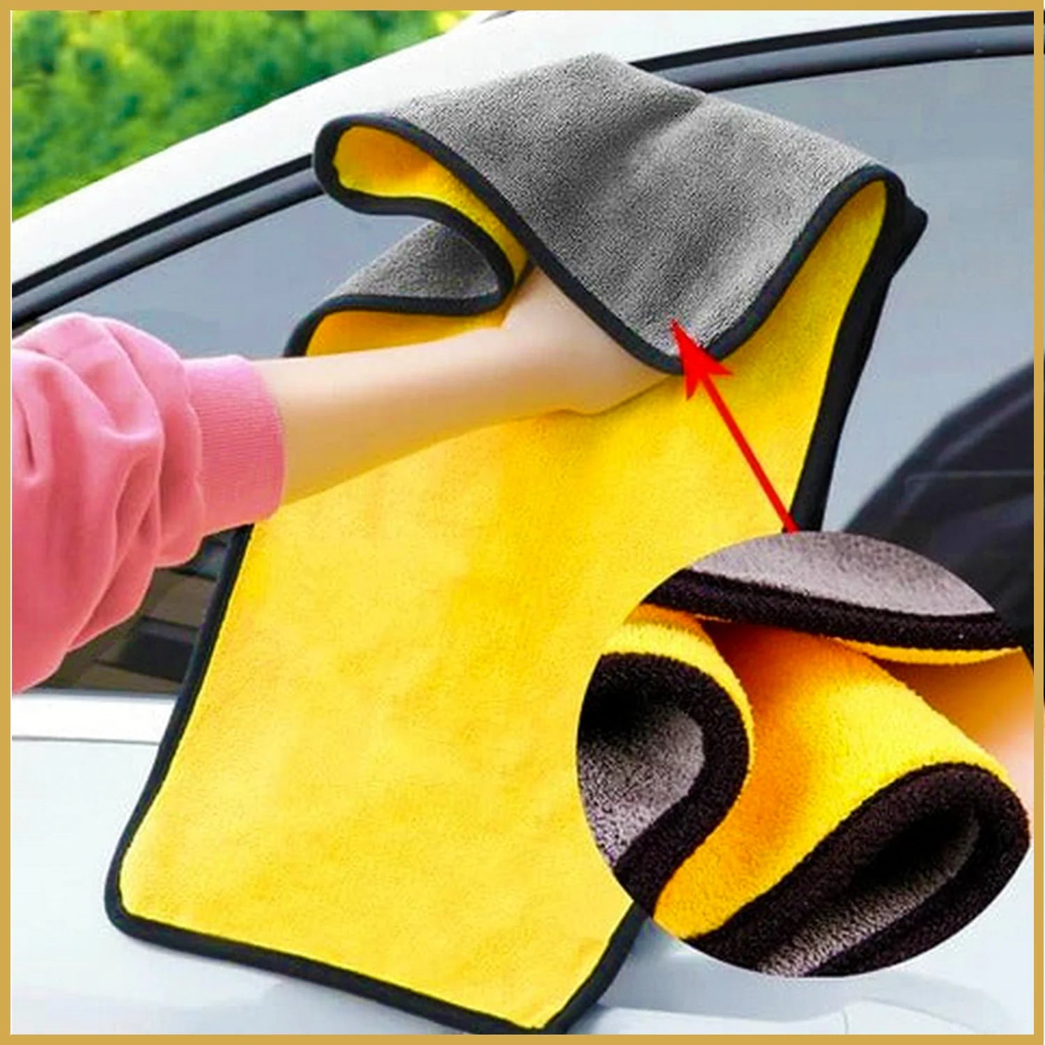 Durable microfiber cleaning cloth for everyday household use
