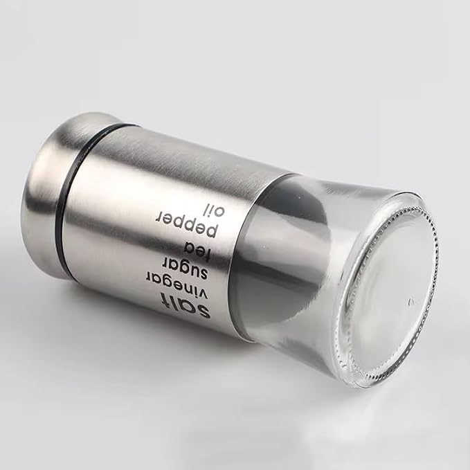 S.S Salt & Pepper Shaker – Long Glass Spice & Seasoning Dispenser